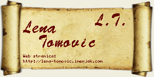 Lena Tomović vizit kartica